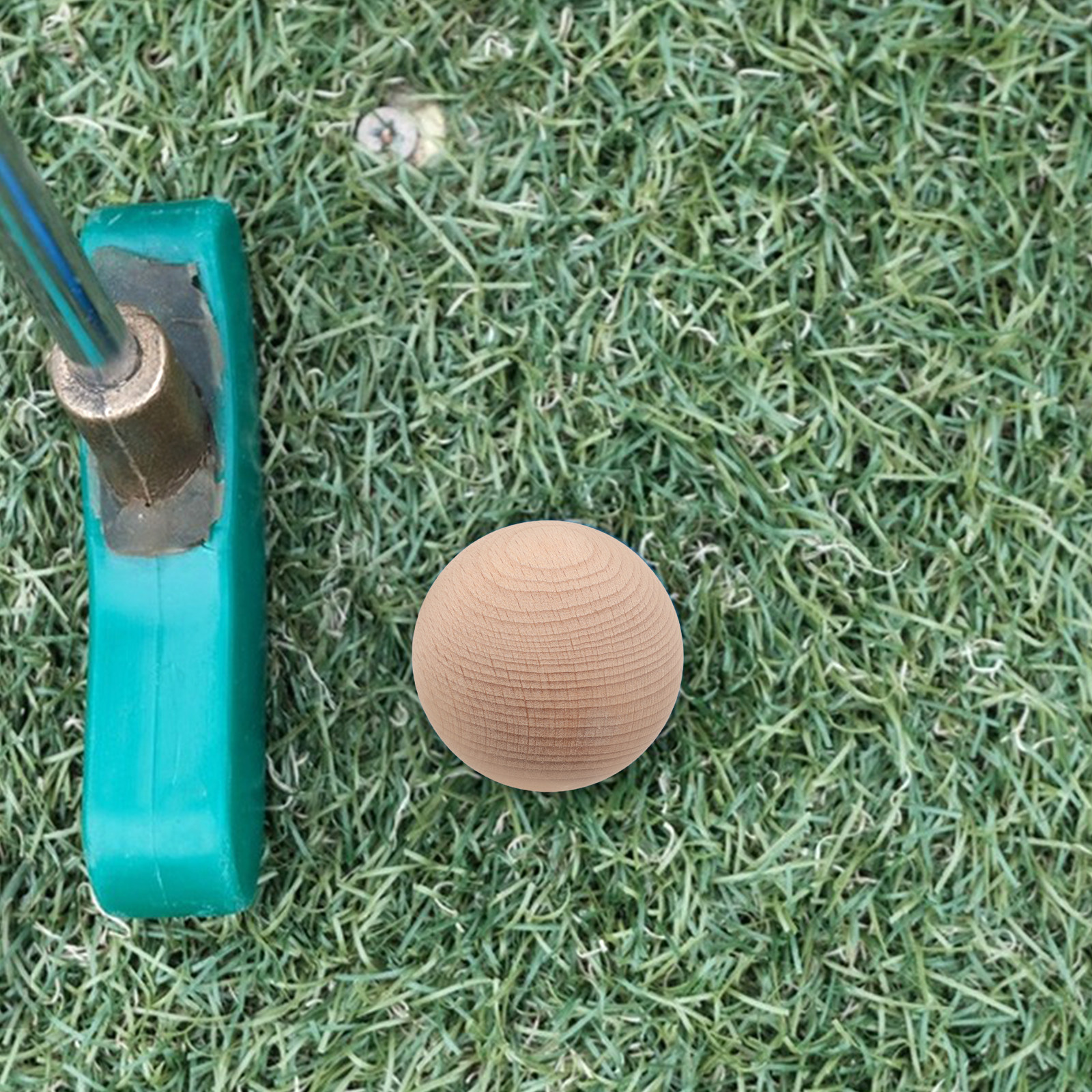 Croquet Set Lawn - 3Pcs Beech Wood Golf Croquet Balls