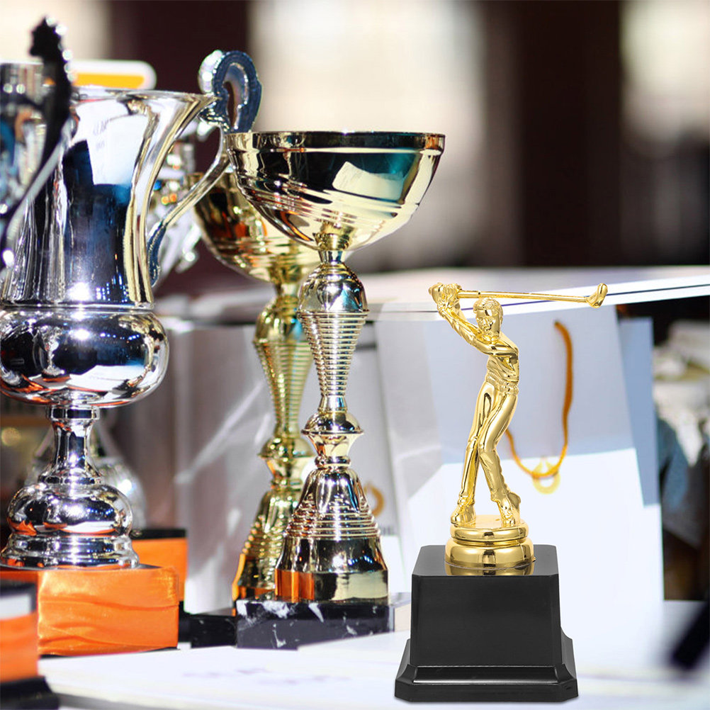 Party Games Golf - 2Pcs Exquisite Golf Trophy Ornament Trophy