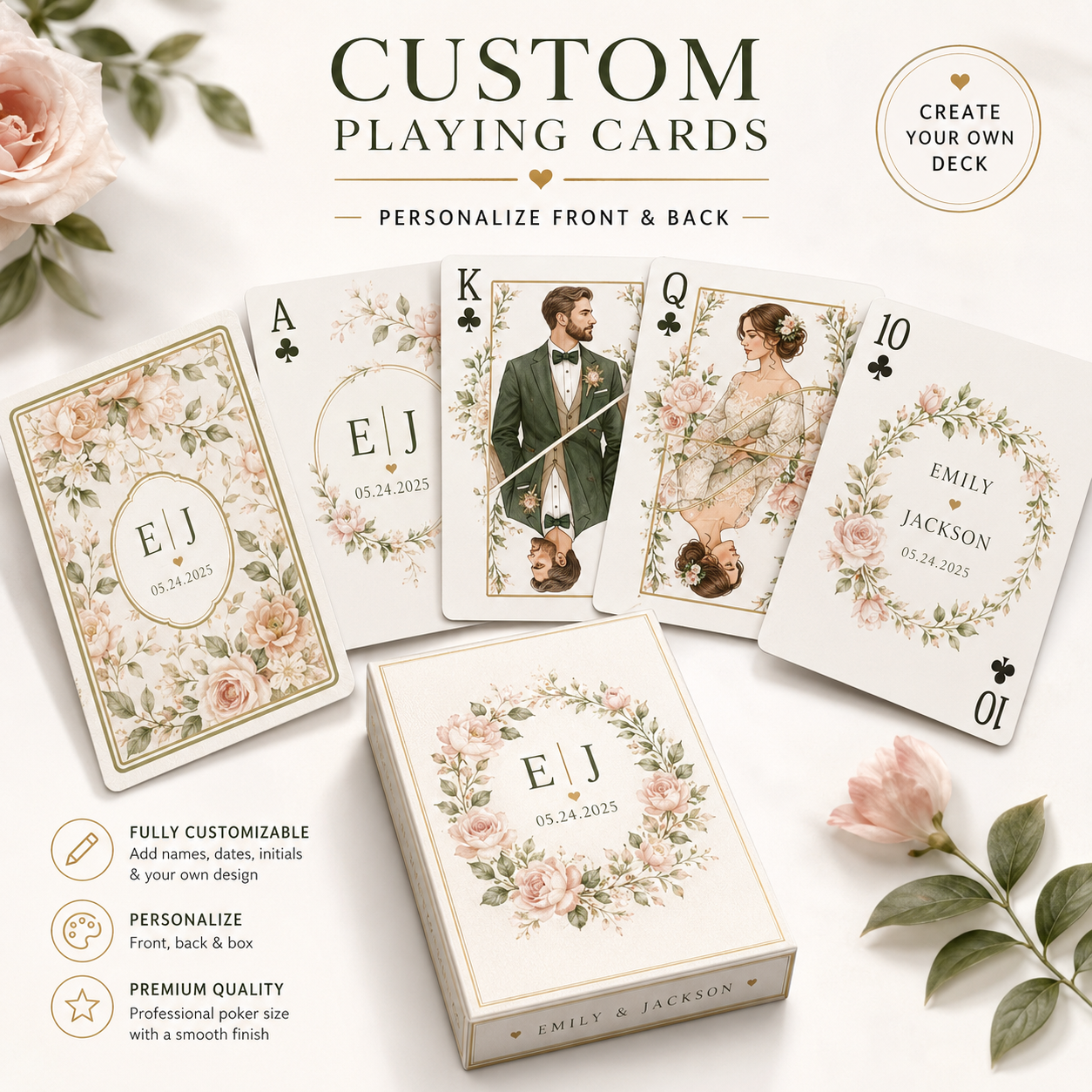 Party Games Name - Custom Poker Playing Cards Personalized Photo
