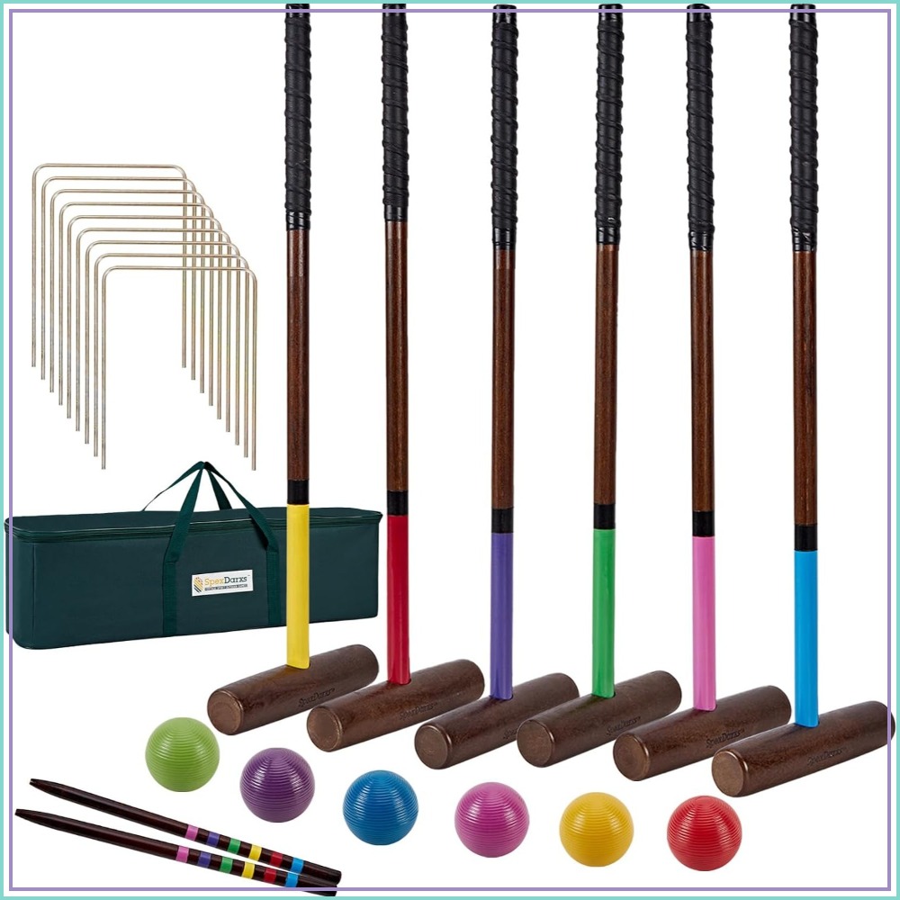 Croquet Set Lawn - 32'' Six Player Croquet Set with