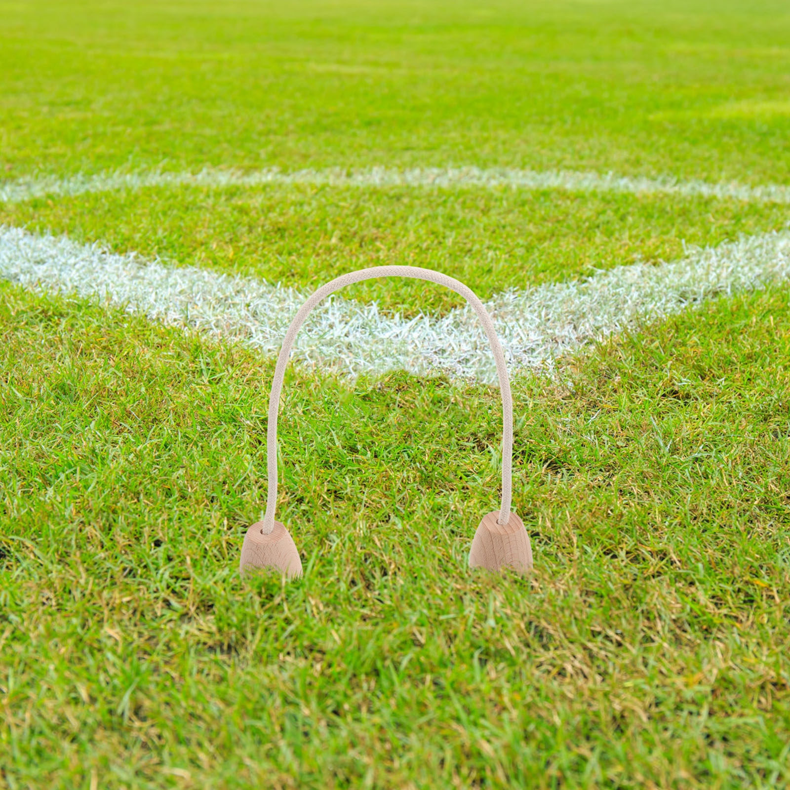 Croquet Set Lawn - 5Pcs Outdoor Croquet Wickets Cotton Rope