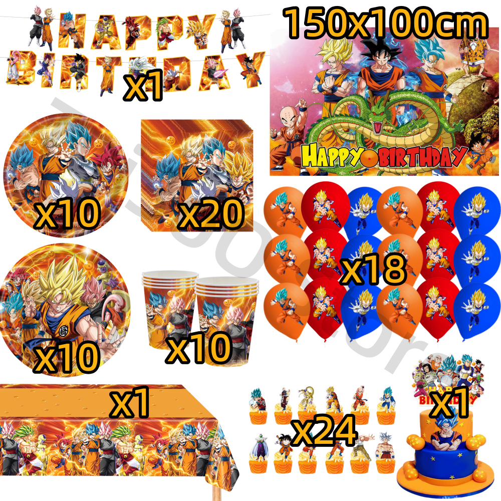 Anime Dragon Ball Themed Birth - Party Games Kids Birthday recension och pris