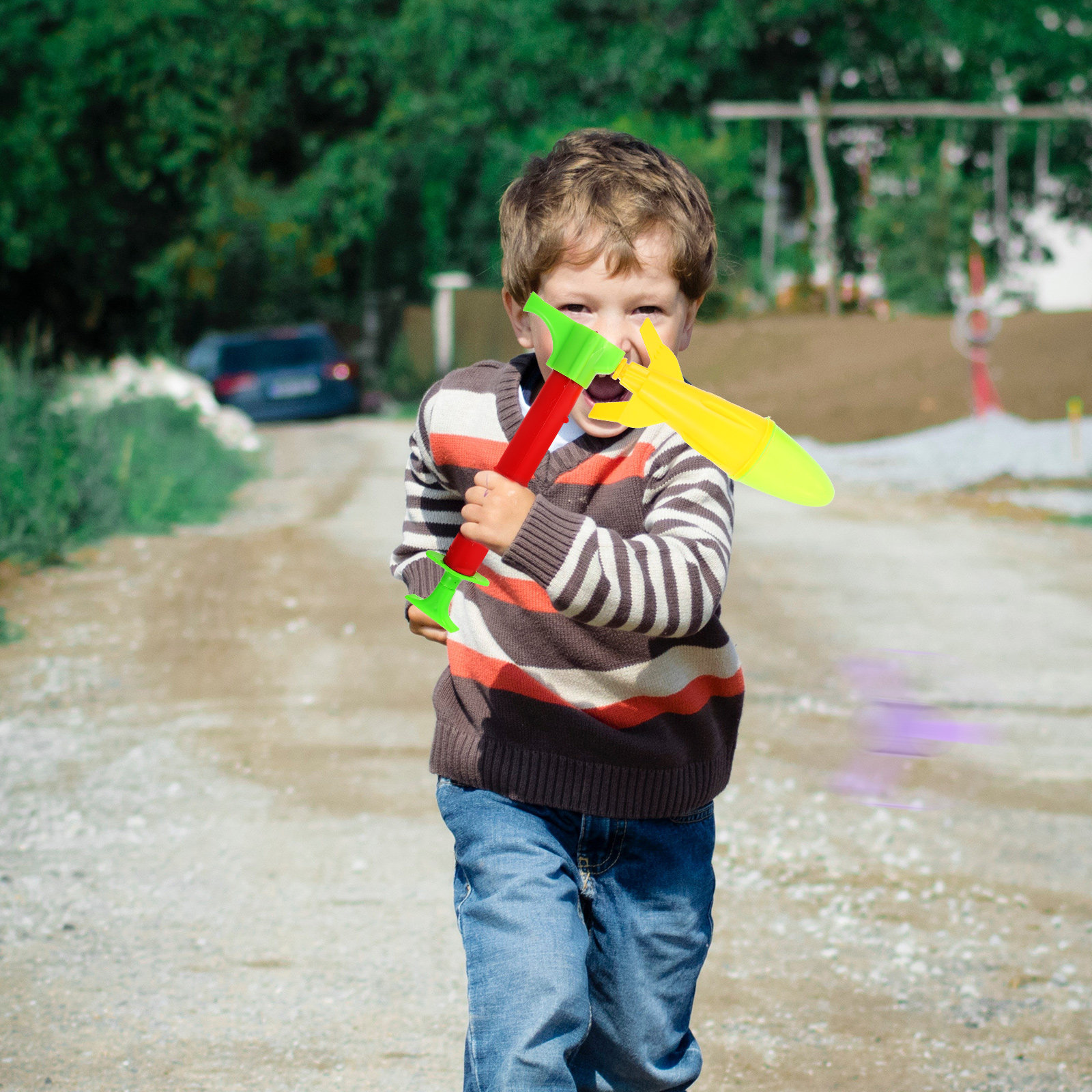 1Set Rocket Launcher Hand Pump - Party Games Kids Birthday recension och pris
