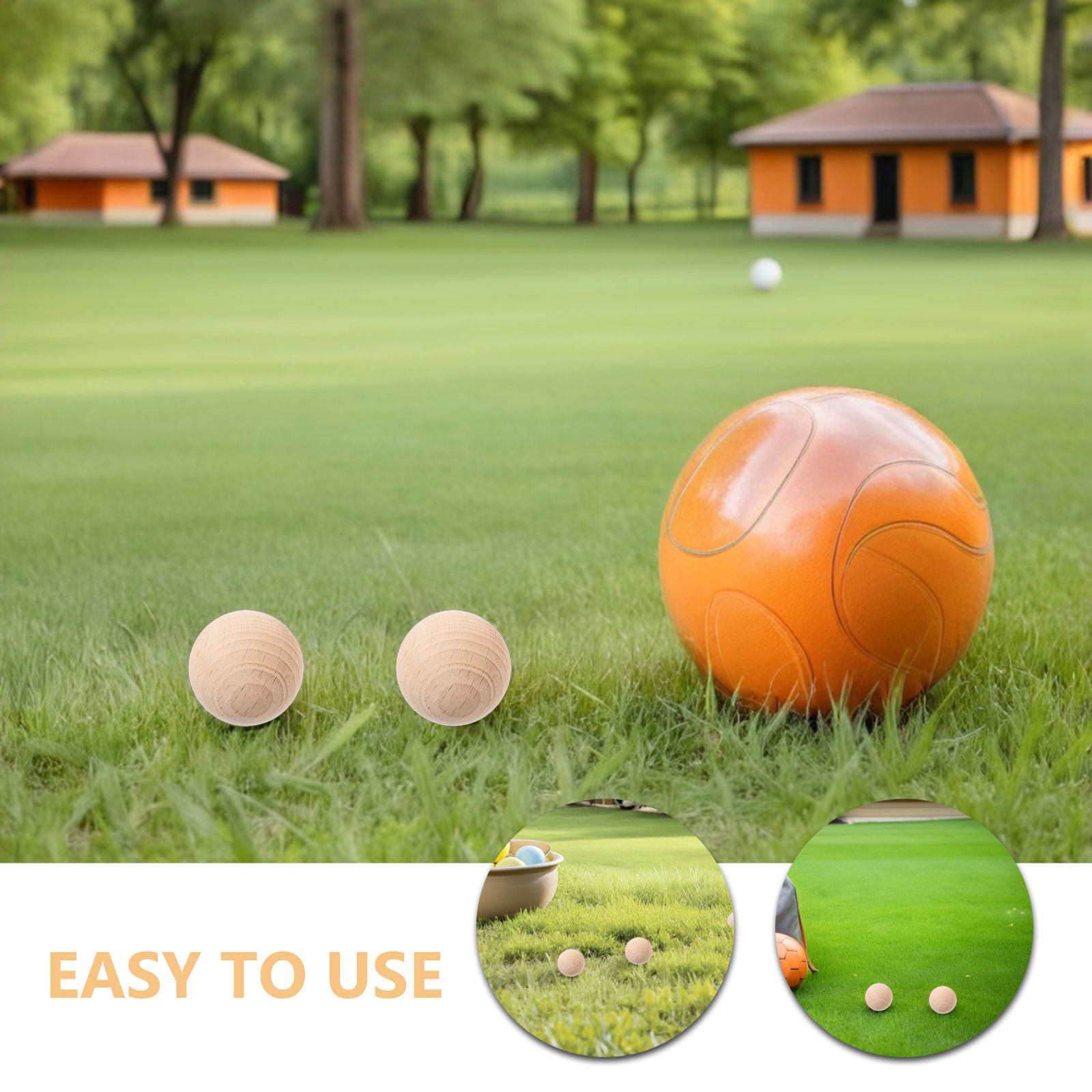4Pcs Natural Wood Croquet Ball - Croquet Set Lawn recension och pris
