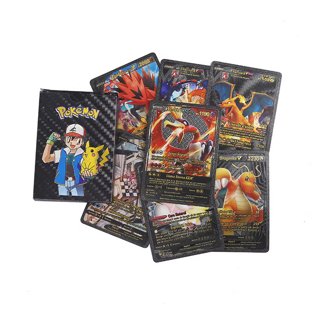 55PCS Pokemon GX Gold Foil Fla - Party Games In Spanish recension och pris