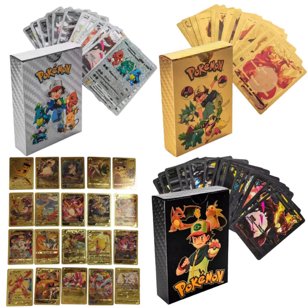 55PCS pokémon cards Vmax GX Go - Party Games In Spanish recension och pris