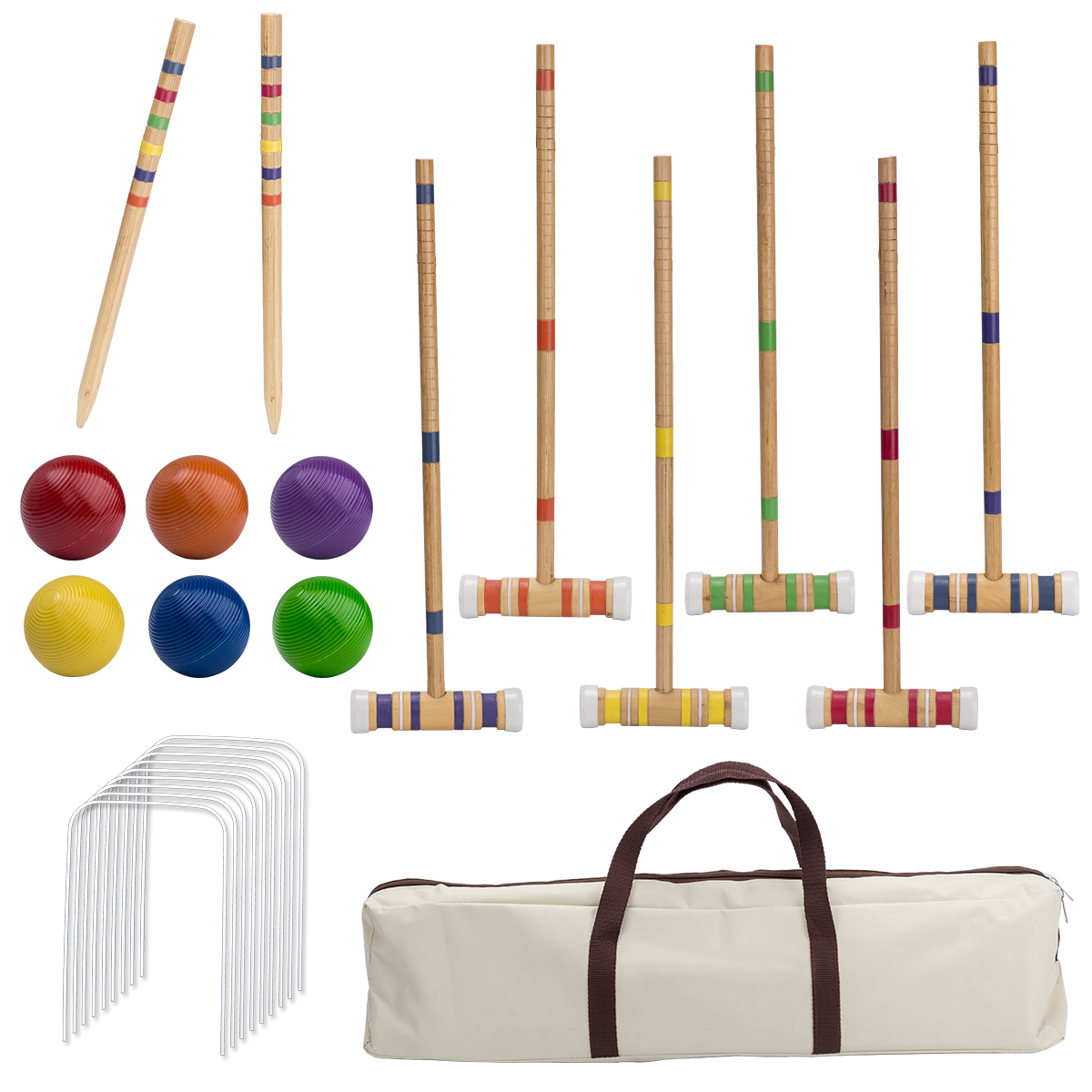 Six-Player Croquet Set with Wo - Croquet Set Lawn recension och pris