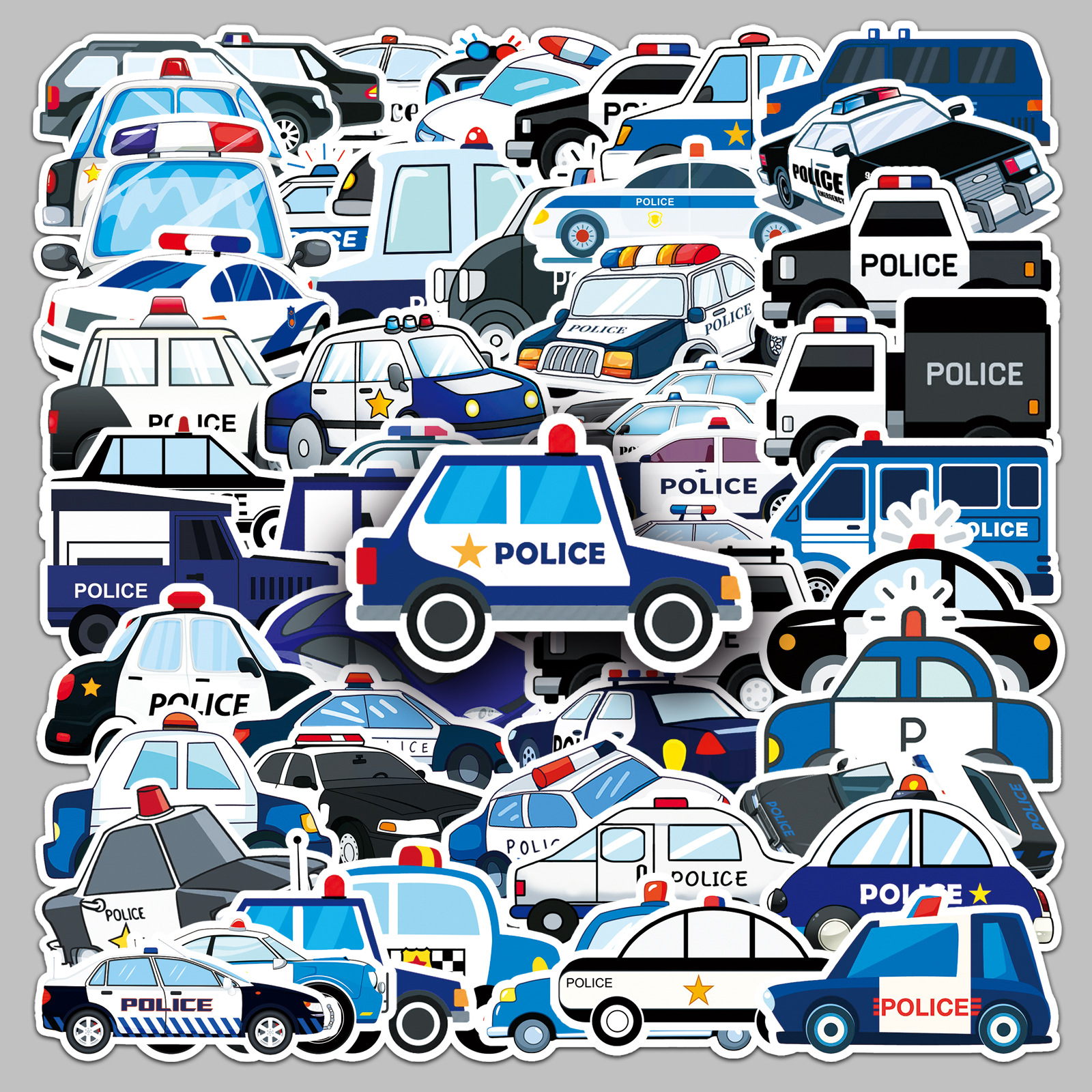 50Pcs Cartoon Police Car Theme - Party Games Kids Birthday recension och pris