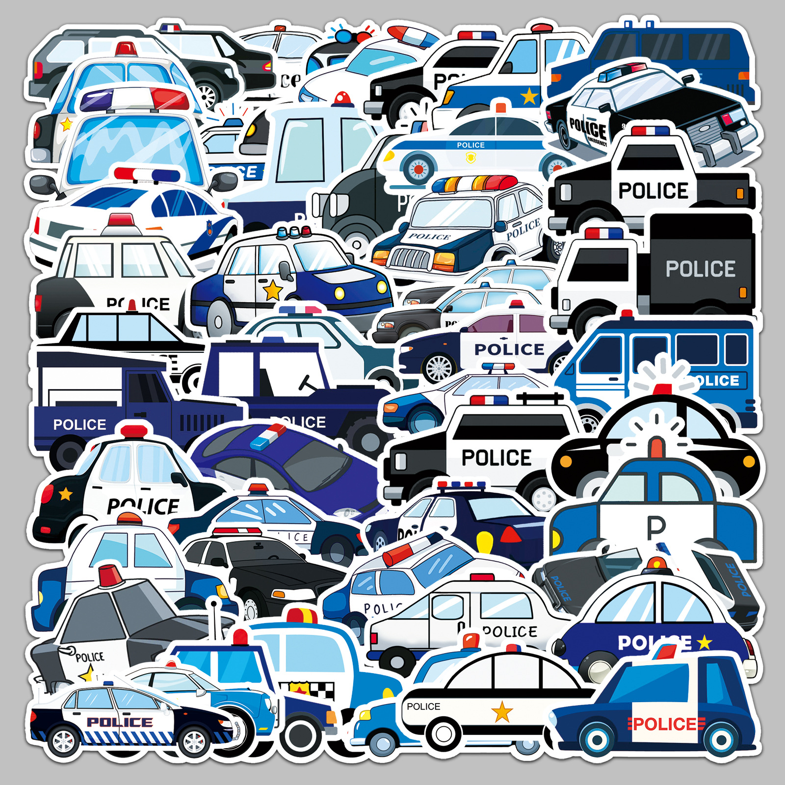 50Pcs Cartoon Police Car Theme - Party Games Kids Birthday recension och pris