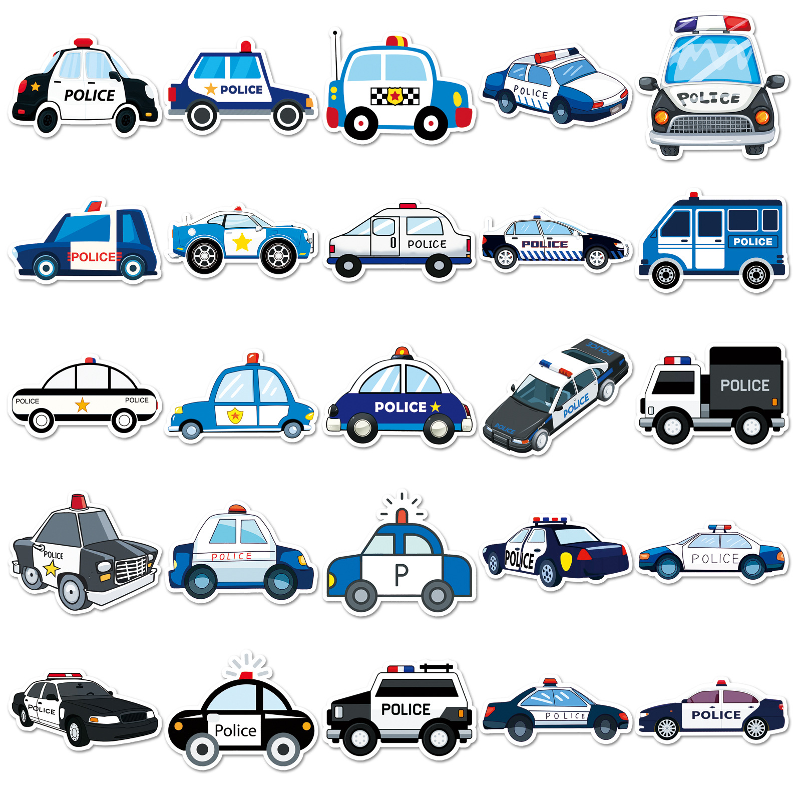 50Pcs Cartoon Police Car Theme - Party Games Kids Birthday recension och pris