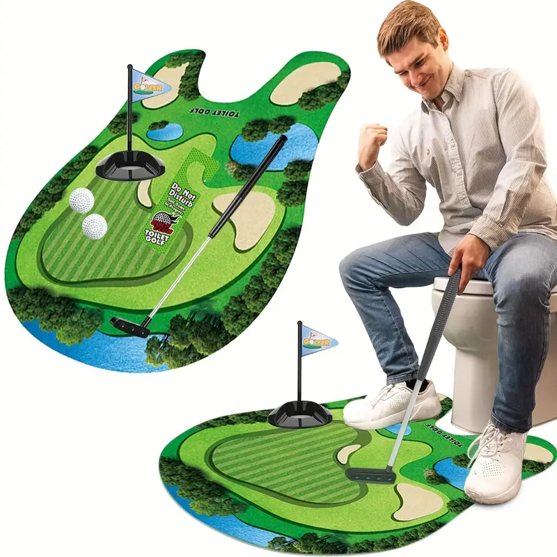 Mini Toilet Golf Toy Set - Fun - Party Games Golf recension och pris
