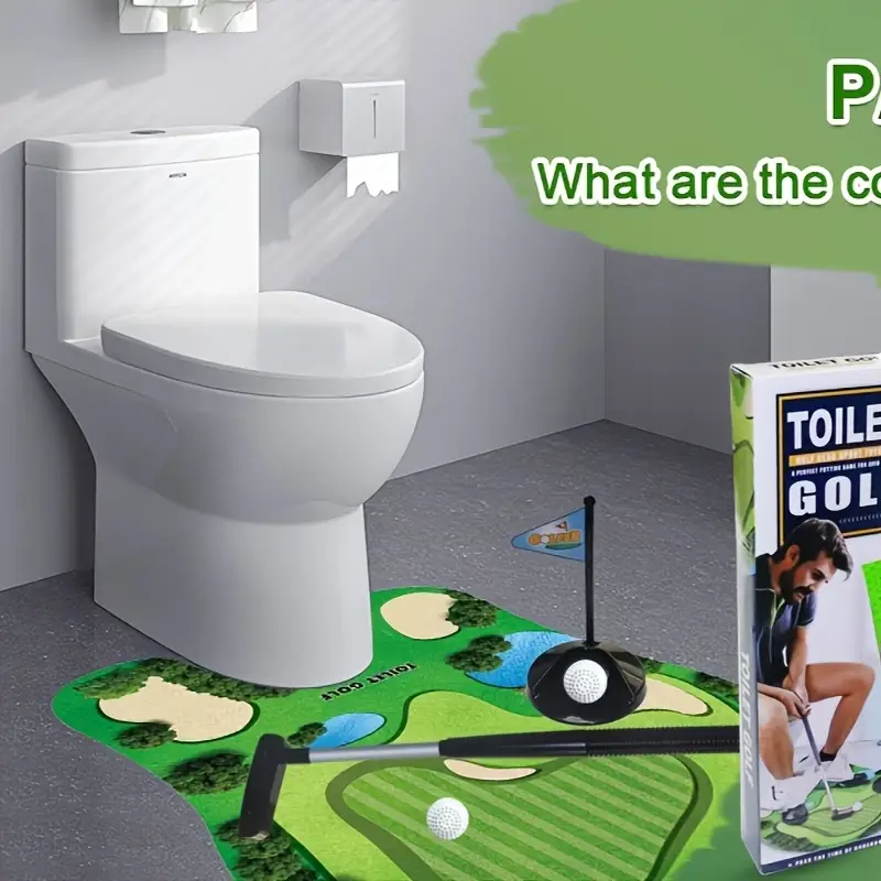 Mini Toilet Golf Toy Set - Fun - Party Games Golf recension och pris