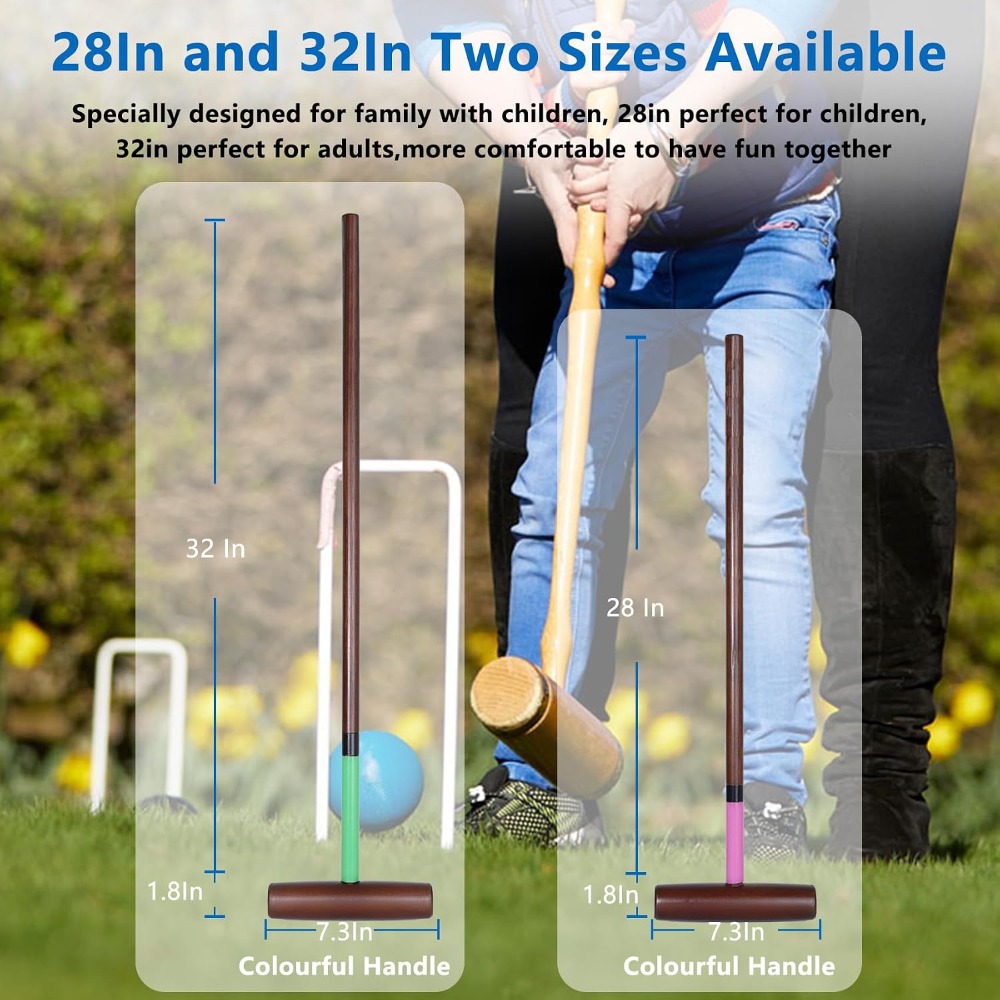 8 Players Croquet Set with Reg - Croquet Set Lawn recension och pris