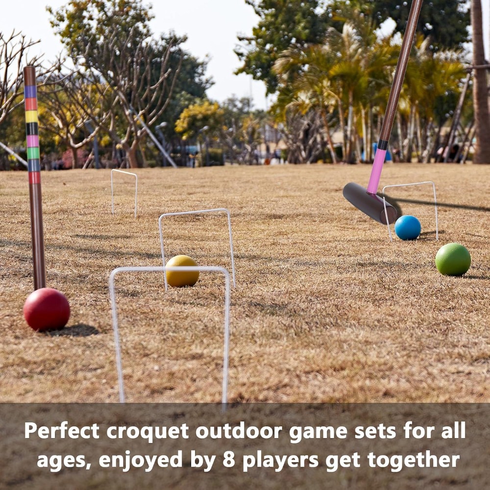 8 Players Croquet Set with Reg - Croquet Set Lawn recension och pris