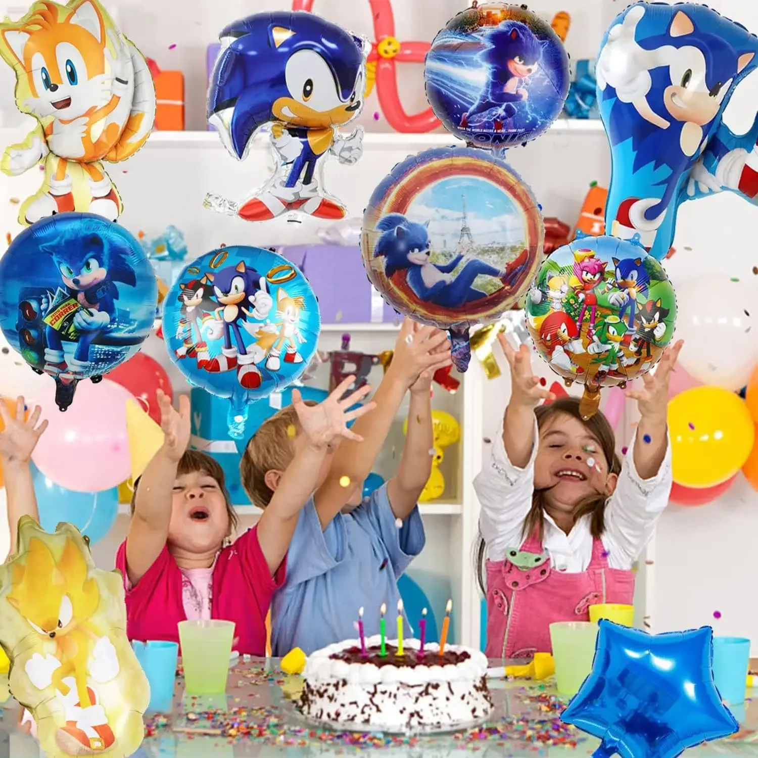 Cartoon Blue Flashing the Hedg - Party Games Kids Birthday recension och pris