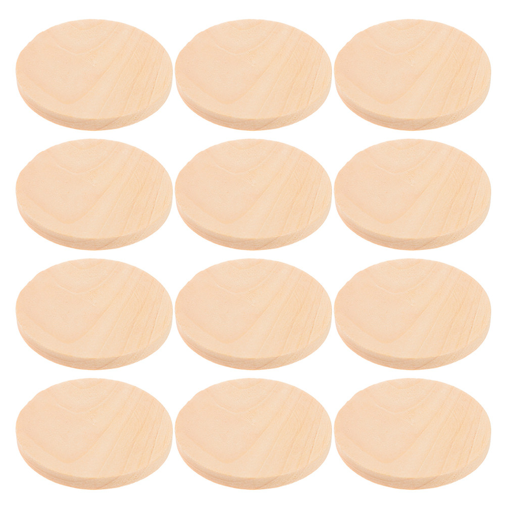 50Pcs Natural Solid Wood Circl - Party Games Name recension och pris