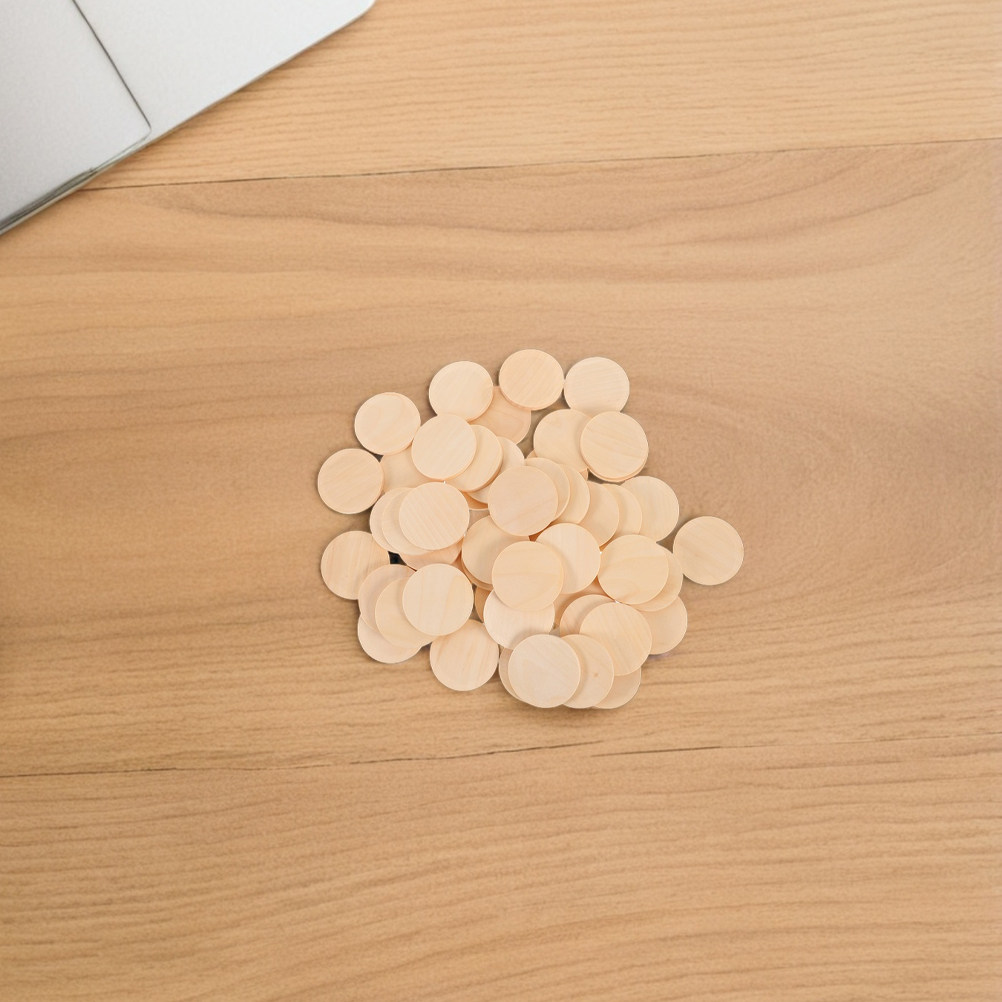 50Pcs Natural Solid Wood Circl - Party Games Name recension och pris