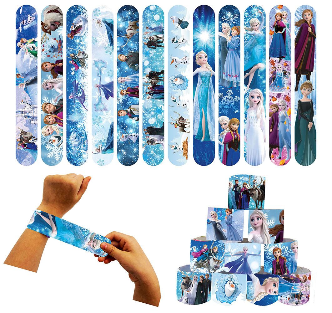 12Pcs Frozen Slap Bracelets Pa - Party Games Kids Birthday recension och pris