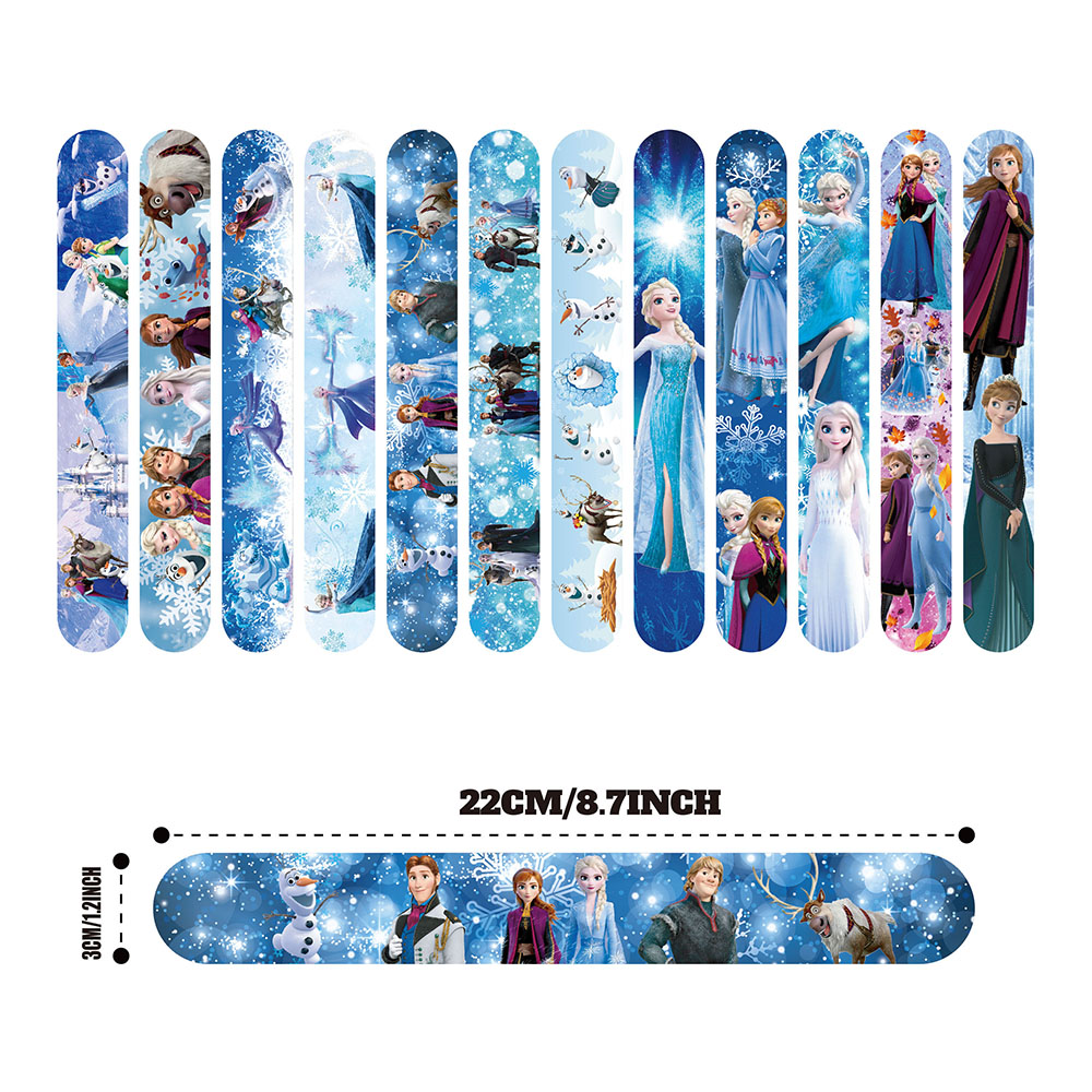 12Pcs Frozen Slap Bracelets Pa - Party Games Kids Birthday recension och pris