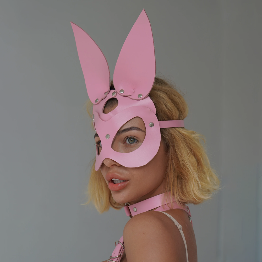 Bunny Mask Rabbit Ears Half Ma - Party Games Bunny recension och pris