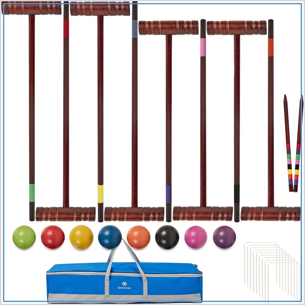 Croquet Set for Adults - 8 Pla - Croquet Set Lawn recension och pris