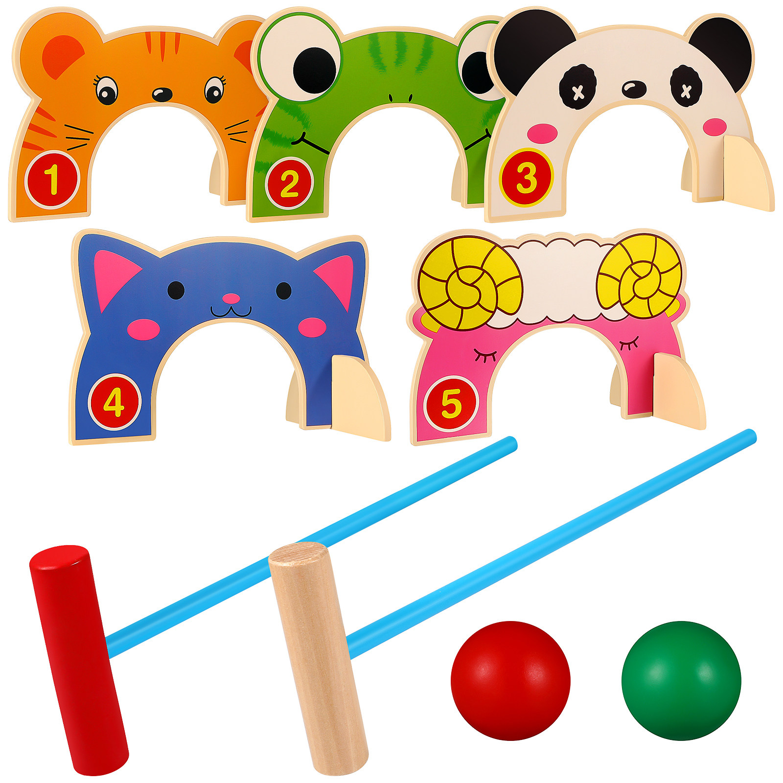 Wooden Cartoon Animal Croquet  - Croquet Set Lawn recension och pris