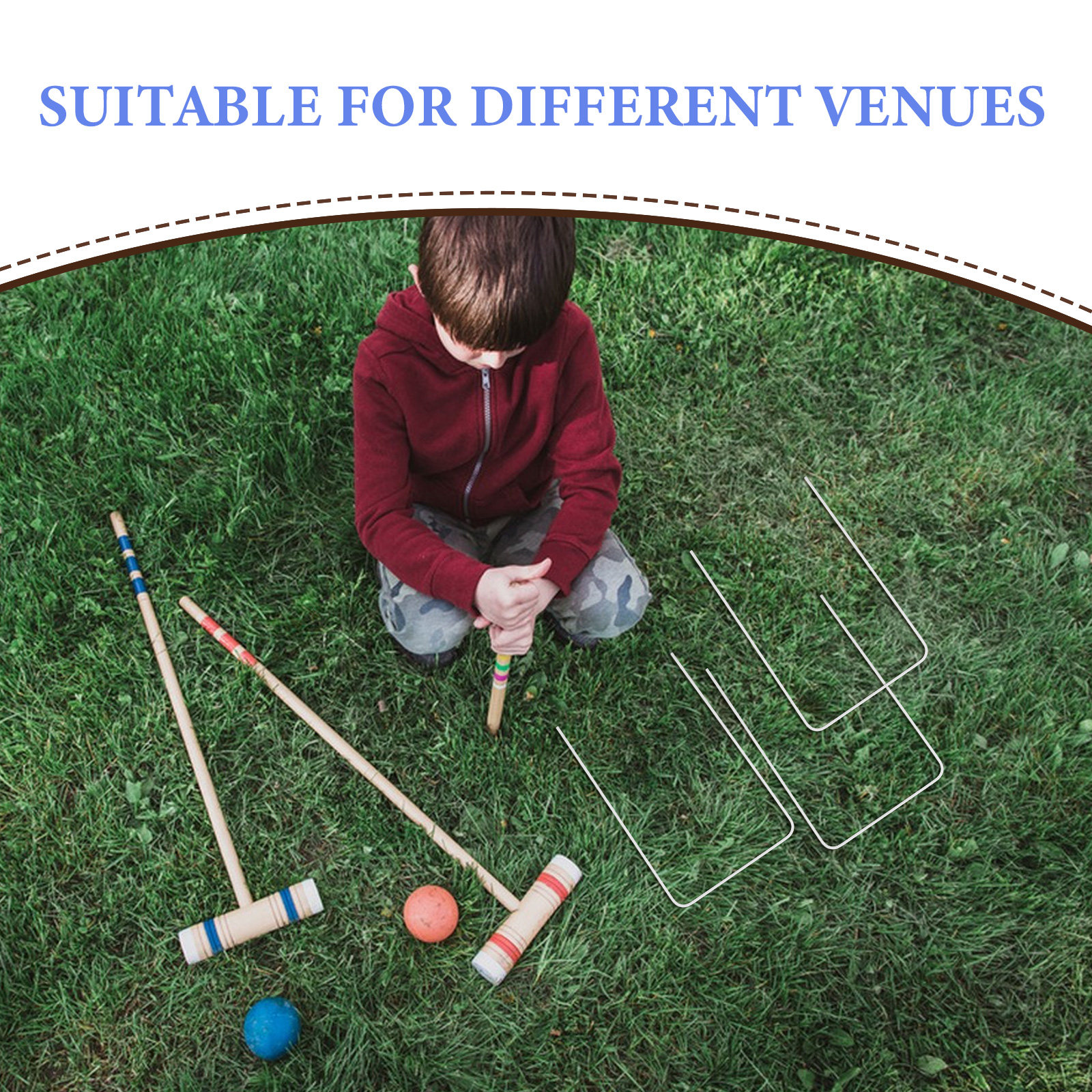 5Pcs Metal Croquet Wickets Sta - Croquet Set Lawn recension och pris