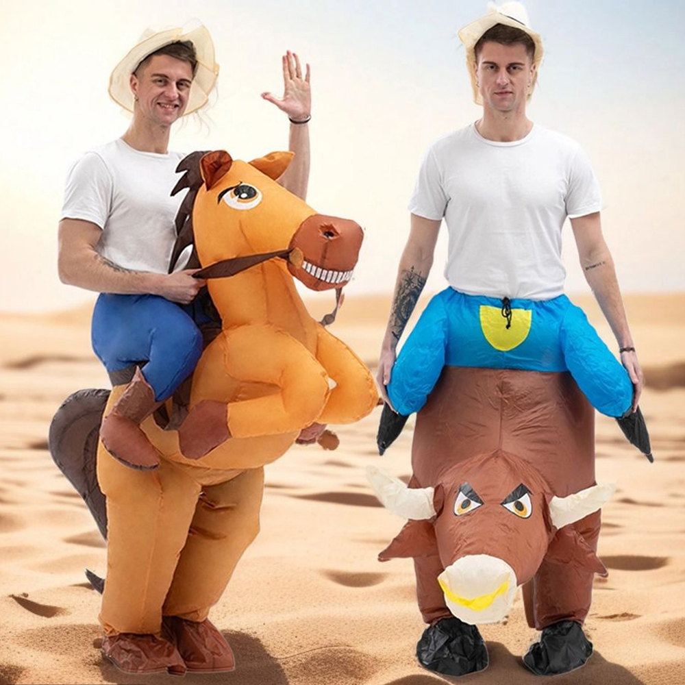 Fun Inflatable Cowboy Costume  - Party Games In Spanish recension och pris