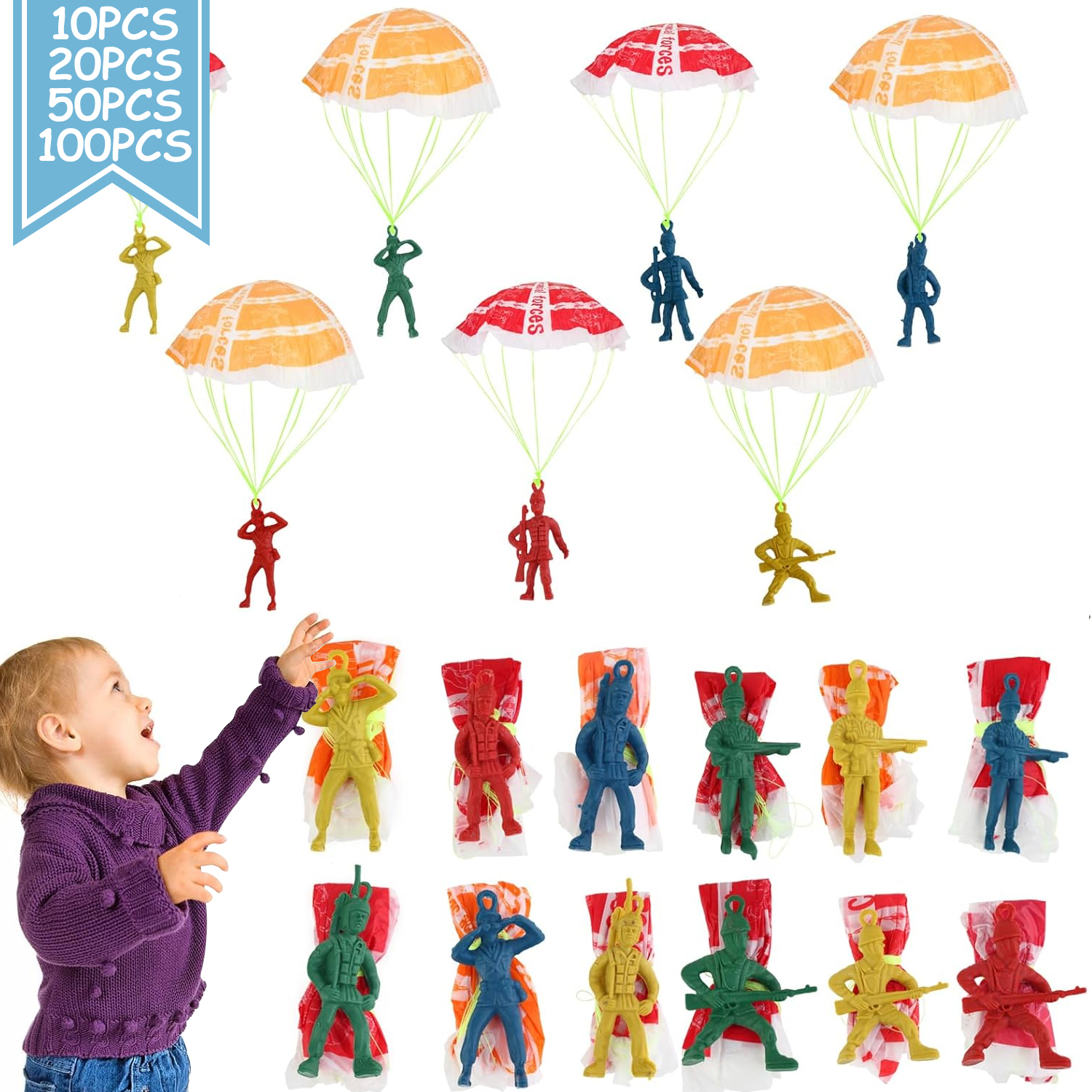 10/100pcs Parachute Toys for K - Party Games Graduation Ideas recension och pris