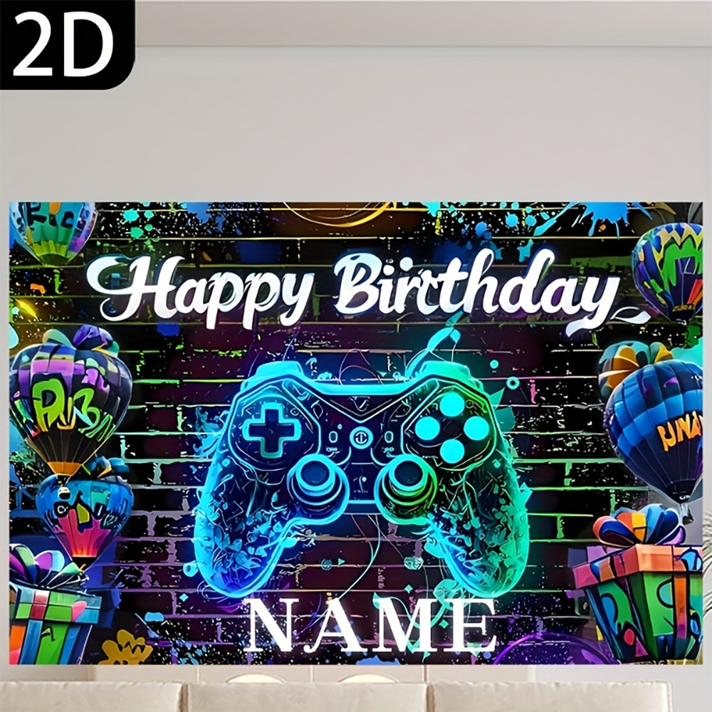 1pc  Personalized Neon Gamer H - Party Games Name recension och pris