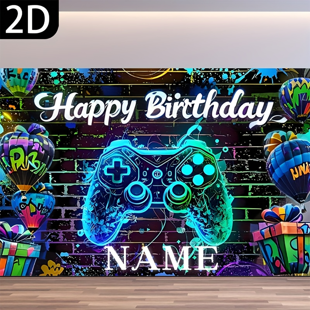 1pc  Personalized Neon Gamer H - Party Games Name recension och pris