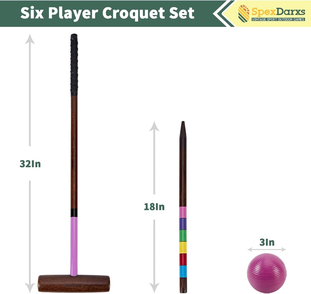 32'' Six Player Croquet Set wi - Croquet Set Lawn recension och pris